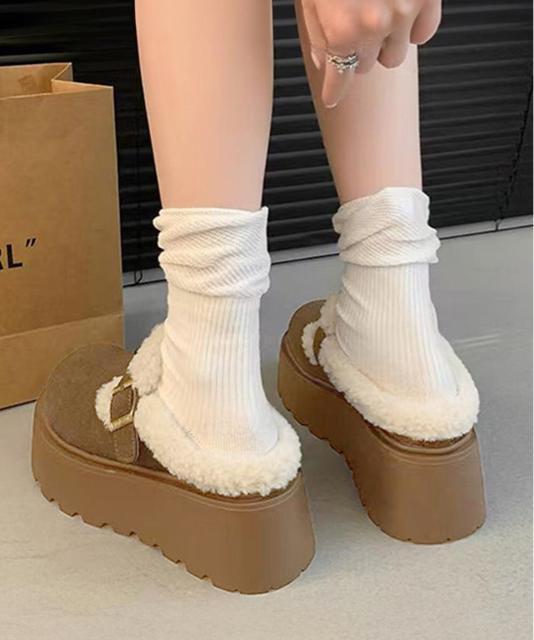 送料無料 新品 ボア厚底モカシンレディースサボサンダル冬 < 女性ファッション 送料無料 新品 ボア厚底モカシンレディースサボサンダル冬 < 女性ファッションの