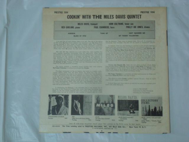クッキン(COOKIN`) / ザ・マイルス・デイビス・クインテット(THE MILES DAVIS QUINTET) 帯無LP < CD/DVD/ビデオ  クッキン(COOKIN`) / ザ・マイルス・デイビス・クインテット(THE MILES DAVIS QUINTET) 帯無LP < CD/DVD/ビデオの