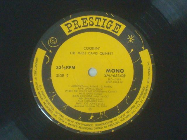クッキン(COOKIN`) / ザ・マイルス・デイビス・クインテット(THE MILES DAVIS QUINTET) 帯無LP < CD/DVD/ビデオ  クッキン(COOKIN`) / ザ・マイルス・デイビス・クインテット(THE MILES DAVIS QUINTET) 帯無LP < CD/DVD/ビデオの