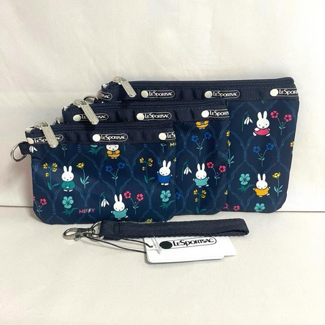 ★新品★LeSportsac レスポートサック ミッフィー ガーデンフローラル 3連ポーチ コスメポーチ 3455 セット送料無料 < 女性ファッション  ★新品★LeSportsac レスポートサック ミッフィー ガーデンフローラル 3連ポーチ コスメポーチ 3455 セット送料無料 < 女性ファッションの