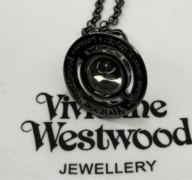 Vivienne Westwood タイニーオーブ ネックレス ブラック クリア < ブランド  Vivienne Westwood タイニーオーブ ネックレス ブラック クリア < ブランドの