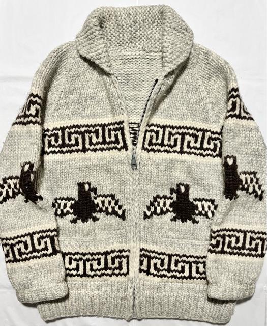 Swan カナダ製 ウール 毛 カウチン セーター 太毛糸 ニット ジャケット アメカジ ワーク ミリタリー 冬 アウター 古着 < 男性ファッション Swan カナダ製 ウール 毛 カウチン セーター 太毛糸 ニット ジャケット アメカジ ワーク ミリタリー 冬 アウター 古着 < 男性ファッションの