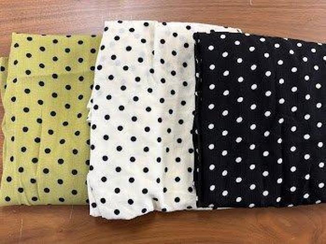 ドット柄 ロング スカート 春夏服 ボトムス グリーン < 女性ファッション ドット柄 ロング スカート 春夏服 ボトムス グリーン < 女性ファッションの