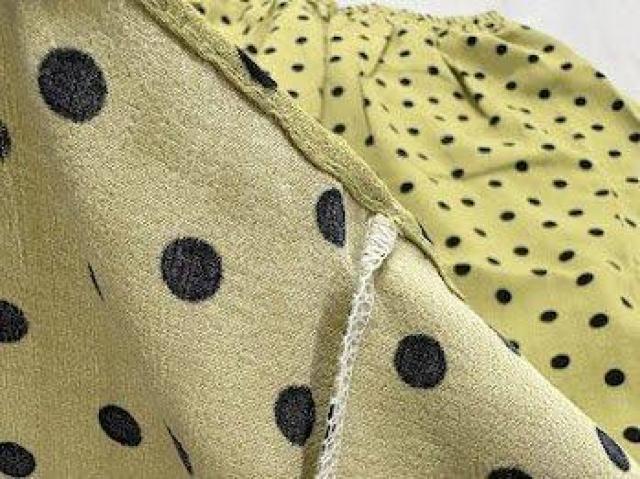 ドット柄 ロング スカート 春夏服 ボトムス グリーン < 女性ファッション ドット柄 ロング スカート 春夏服 ボトムス グリーン < 女性ファッションの