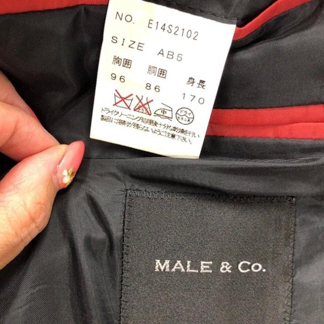 ◆TAKA-Q購入◆MALE&Co.スーツジャケットのみ★ < 男性ファッション ◆TAKA-Q購入◆MALE&Co.スーツジャケットのみ★ < 男性ファッションの