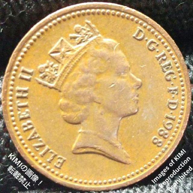 1ペニー エリザベス 2世 3番目の肖像画 1988 貨幣芸術 Coin Art < ホビー  1ペニー エリザベス 2世 3番目の肖像画 1988 貨幣芸術 Coin Art  < ホビーの
