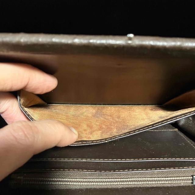 【アンティーク】 オーストリッチ 型押し / がま口 ハンドバッグ < 女性ファッション  【アンティーク】 オーストリッチ 型押し / がま口 ハンドバッグ < 女性ファッションの