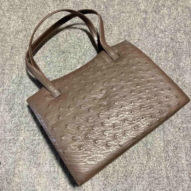 【アンティーク】 オーストリッチ 型押し / がま口 ハンドバッグ < 女性ファッション  【アンティーク】 オーストリッチ 型押し / がま口 ハンドバッグ < 女性ファッションの