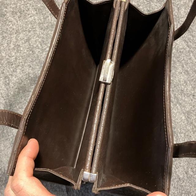 【アンティーク】 オーストリッチ 型押し / がま口 ハンドバッグ < 女性ファッション  【アンティーク】 オーストリッチ 型押し / がま口 ハンドバッグ < 女性ファッションの