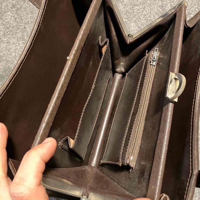 【アンティーク】 オーストリッチ 型押し / がま口 ハンドバッグ < 女性ファッション  【アンティーク】 オーストリッチ 型押し / がま口 ハンドバッグ < 女性ファッションの