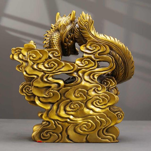 風水 龍と鳳凰 置物 ゴールド ドラゴン フェニックス 不死鳥 < インテリア/ライフ 風水 龍と鳳凰 置物 ゴールド ドラゴン フェニックス 不死鳥 < インテリア/ライフの