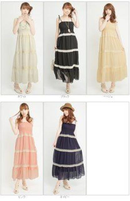 森ガール♪無地シフォンマキシワンピ ホワイト < 女性ファッション  森ガール♪無地シフォンマキシワンピ ホワイト  < 女性ファッションの