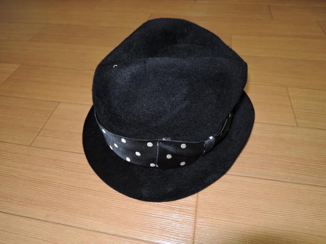 ワコマリアWACKO MARIAウールハットM黒ドット柄リボン < ブランド  ワコマリアWACKO MARIAウールハットM黒ドット柄リボン  < ブランドの