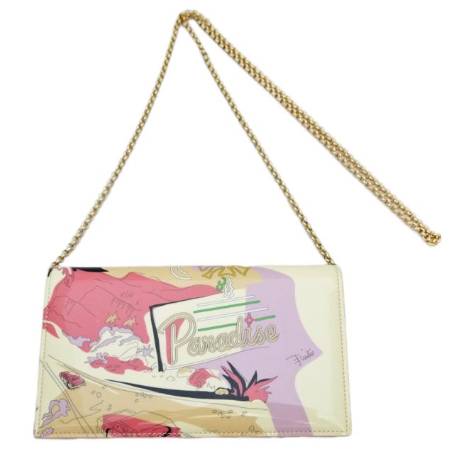 新品エミリオプッチEMILIO PUCCIチェーン付き長財布クラッチハ < ブランド 新品エミリオプッチEMILIO PUCCIチェーン付き長財布クラッチハ < ブランドの