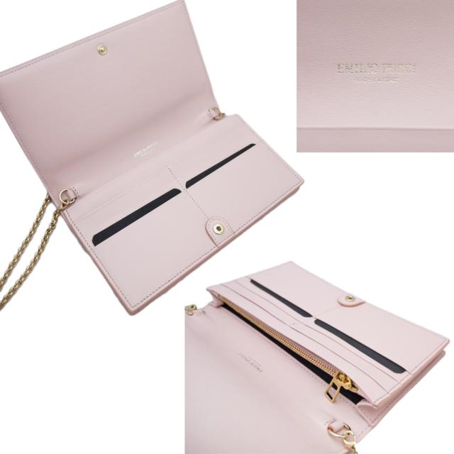 新品エミリオプッチEMILIO PUCCIチェーン付き長財布クラッチハ < ブランド 新品エミリオプッチEMILIO PUCCIチェーン付き長財布クラッチハ < ブランドの