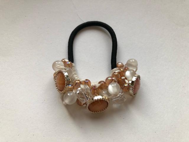 ハンドメイド ヘアゴム キラキラビーズ盛り盛り♪ ガーリー < 女性ファッション  ハンドメイド ヘアゴム キラキラビーズ盛り盛り♪ ガーリー  < 女性ファッションの