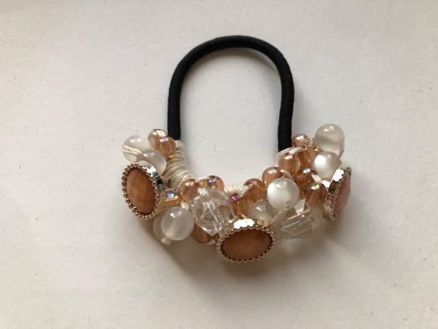 ハンドメイド ヘアゴム キラキラビーズ盛り盛り♪ ガーリー < 女性ファッション  ハンドメイド ヘアゴム キラキラビーズ盛り盛り♪ ガーリー < 女性ファッションの