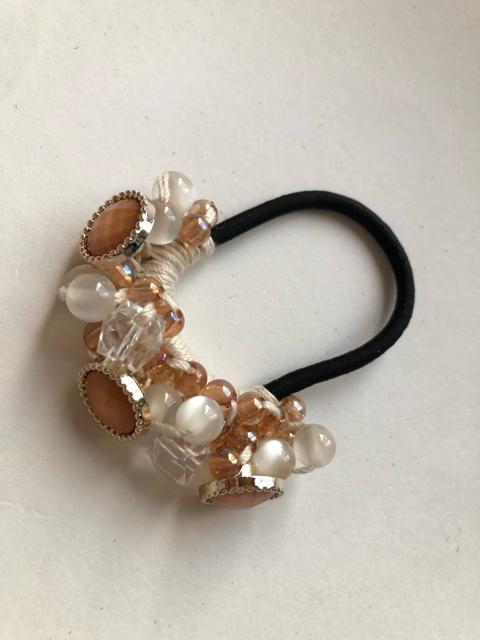 ハンドメイド ヘアゴム キラキラビーズ盛り盛り♪ ガーリー < 女性ファッション  ハンドメイド ヘアゴム キラキラビーズ盛り盛り♪ ガーリー < 女性ファッションの
