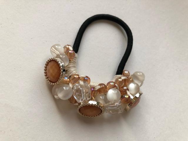 ハンドメイド ヘアゴム キラキラビーズ盛り盛り♪ ガーリー < 女性ファッション  ハンドメイド ヘアゴム キラキラビーズ盛り盛り♪ ガーリー < 女性ファッションの