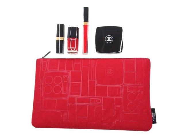 シャネル ノベルティ コスメポーチ 薄型 コスメ柄 レ キャトル オンブル CHANEL MAKEUP【正規品】 < ブランド  シャネル ノベルティ コスメポーチ 薄型 コスメ柄 レ キャトル オンブル CHANEL MAKEUP【正規品】 < ブランドの