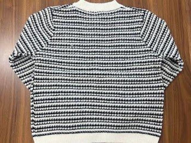 レトロ ツイード柄 ニットカーディガン ニット ホワイト < 女性ファッション レトロ ツイード柄 ニットカーディガン ニット ホワイト < 女性ファッションの