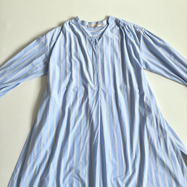 ◆美品◆3.1万◆23区◆ストライプジャージーワンピース◆ロング◆ブルー◆M < ブランド ◆美品◆3.1万◆23区◆ストライプジャージーワンピース◆ロング◆ブルー◆M < ブランドの