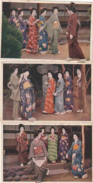 芸者 当時の絵はがき 3種【E-49】 < ホビー 芸者 当時の絵はがき 3種【E-49】 < ホビーの