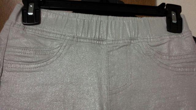 シルバーラメ入りスキニーパンツサブリナウエストゴム丈S7号 < 女性ファッション  シルバーラメ入りスキニーパンツサブリナウエストゴム丈S7号 < 女性ファッションの