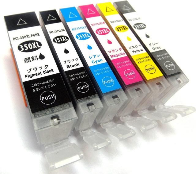 【 ICチップ付 6本パック 】 Canon BCI-351XL+350XL/6MP 大容量タイプ 汎用 インクカートリッジ < PC本体/周辺機器 【 ICチップ付 6本パック 】 Canon BCI-351XL+350XL/6MP 大容量タイプ 汎用 インクカートリッジ < PC本体/周辺機器の