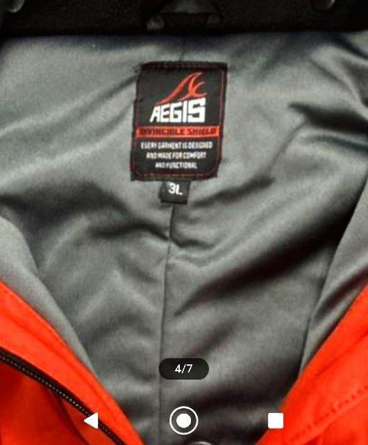 Aegis イージス オーシャン 防水防寒 中綿ジャケット ジャンパー オレンジ&ブラック&ゴールド 3L ワークマン フード付 < 男性ファッション  Aegis イージス オーシャン 防水防寒 中綿ジャケット ジャンパー オレンジ&ブラック&ゴールド 3L ワークマン フード付 < 男性ファッションの