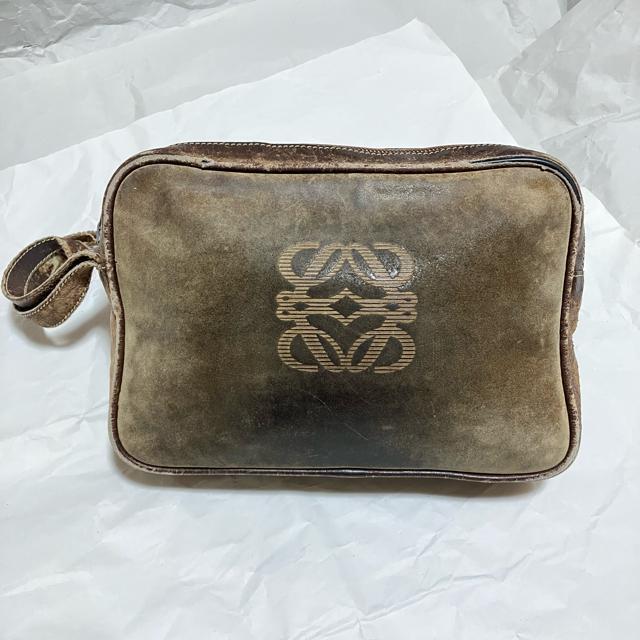 【ヴィンテージ】【LOEWE / ロエベ】 アナグラム / クラッチバッグ 茶 セカンドバッグ < ブランド  【ヴィンテージ】【LOEWE / ロエベ】 アナグラム / クラッチバッグ 茶 セカンドバッグ  < ブランドの