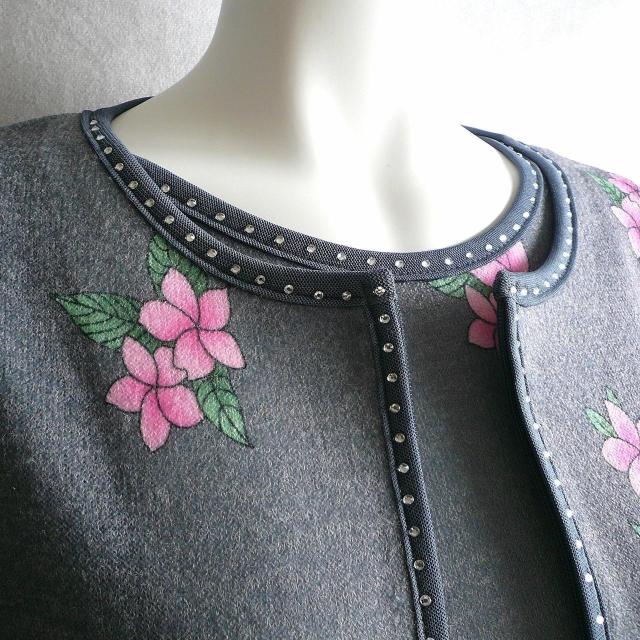 新品 9966 LL 高級 ツインニット アンサンブル グレー系 秋冬 大きな花柄 カーディガン プルオーバー 上品 上質 < 女性ファッション 新品 9966 LL 高級 ツインニット アンサンブル グレー系 秋冬 大きな花柄 カーディガン プルオーバー 上品 上質 < 女性ファッションの