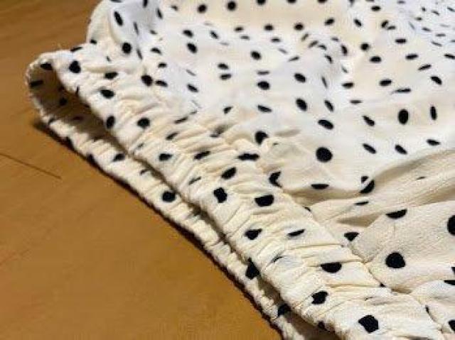 ドット柄 ロング スカート 春夏服 ボトムス ホワイト < 女性ファッション ドット柄 ロング スカート 春夏服 ボトムス ホワイト < 女性ファッションの