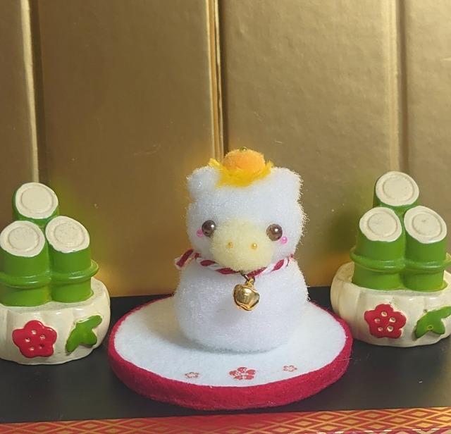 ハンドメイド♪ポンポンマスコット『午年☆カラフルぽに鏡餅』黄 < ペット/手芸/園芸 ハンドメイド♪ポンポンマスコット『午年☆カラフルぽに鏡餅』黄 < ペット/手芸/園芸の