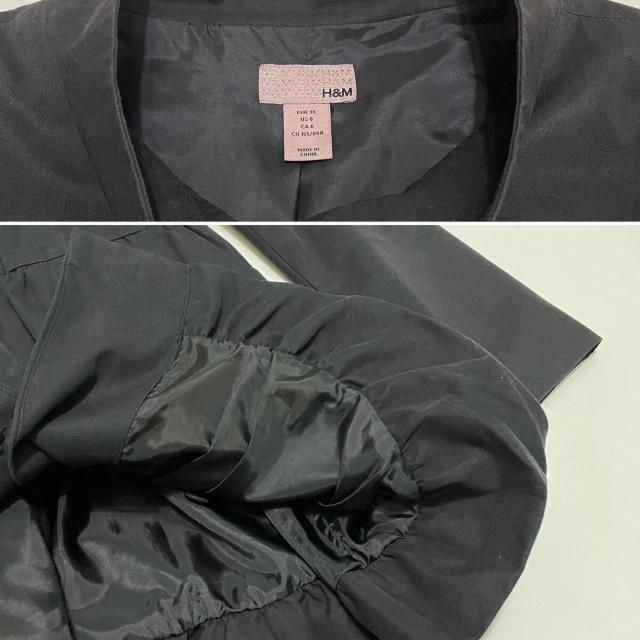 H&M フレアースプリングコート 黒 #XS < 女性ファッション  H&M フレアースプリングコート 黒 #XS < 女性ファッションの