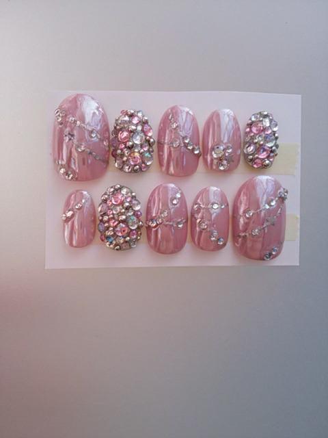 売り切り値下げ ジェルネイル ミラーパウダー ピンク ストーン敷き詰め ショートオーバル < 香水/コスメ/ネイル 売り切り値下げ ジェルネイル ミラーパウダー ピンク ストーン敷き詰め ショートオーバル < 香水/コスメ/ネイルの