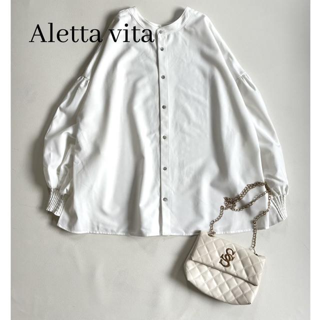 ◆美品◆前後2way◆後ろボタンボリューム袖ブラウス◆オケージョン◆白◆厚手◆F < 女性ファッション ◆美品◆前後2way◆後ろボタンボリューム袖ブラウス◆オケージョン◆白◆厚手◆F < 女性ファッションの