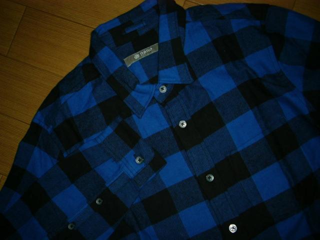 新品 ナノユニバース nano・universe チェックシャツ S青黒 長袖 < ブランド 新品 ナノユニバース nano・universe チェックシャツ S青黒 長袖 < ブランドの