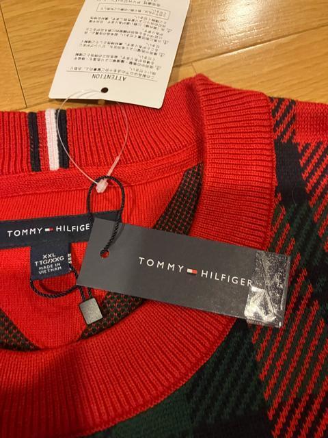 TOMMY HILFIGER 綿素材セーター大きいsize XXL タータンチェック赤 トミーヒルフィガー < 男性ファッション TOMMY HILFIGER 綿素材セーター大きいsize XXL タータンチェック赤 トミーヒルフィガー < 男性ファッションの