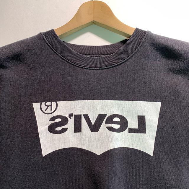 LEVI'S LINE 8 トレーナー ボックスロゴ 古着 Lサイズ グレー トレーナー ブラック < 男性ファッション LEVI'S LINE 8 トレーナー ボックスロゴ 古着 Lサイズ グレー トレーナー ブラック < 男性ファッションの