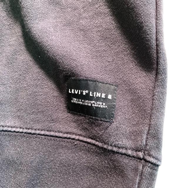 LEVI'S LINE 8 トレーナー ボックスロゴ 古着 Lサイズ グレー トレーナー ブラック < 男性ファッション LEVI'S LINE 8 トレーナー ボックスロゴ 古着 Lサイズ グレー トレーナー ブラック < 男性ファッションの