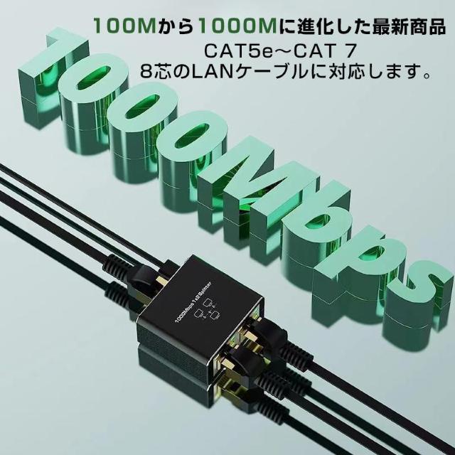 LAN分岐器 1Gbps ギガ LANポート増設 拡張 アダプター RJ45 ラン中継コネクタ lanハブ ルーター2ポート < PC本体/周辺機器 LAN分岐器 1Gbps ギガ LANポート増設 拡張 アダプター RJ45 ラン中継コネクタ lanハブ ルーター2ポート < PC本体/周辺機器の