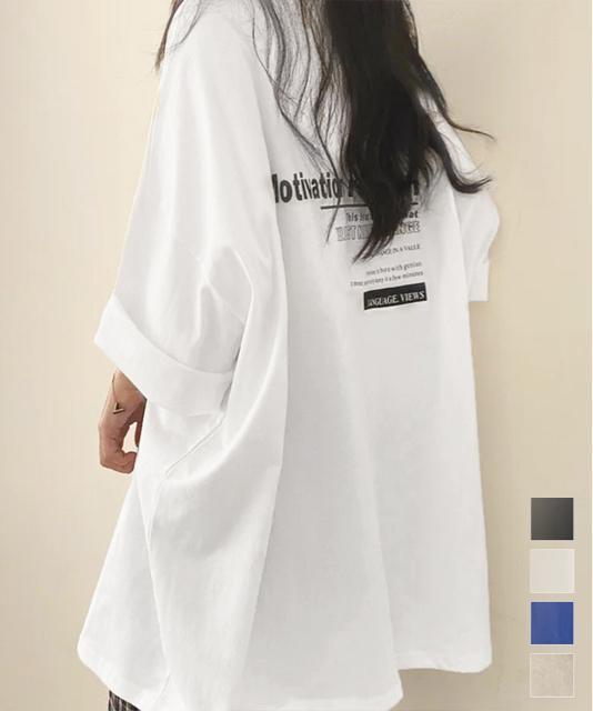 送料無料 新品 オーバーサイズ 英文字ロゴ 半袖Tシャツ < 女性ファッション  送料無料 新品 オーバーサイズ 英文字ロゴ 半袖Tシャツ  < 女性ファッションの