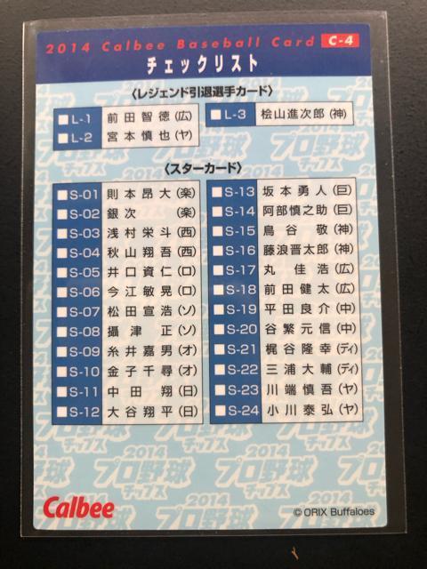 2014カルビー野球第1弾/C-4・オリックス・ブファロ−ズ・金子チェックリストカ−ド < トレーディングカード  2014カルビー野球第1弾/C-4・オリックス・ブファロ−ズ・金子チェックリストカ−ド < トレーディングカードの