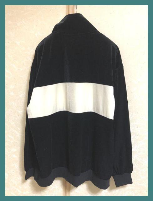 ☆モノマート☆今期新品☆刺繍ロゴ配色ベロアジッププルオーバー黒L☆ < 男性ファッション  ☆モノマート☆今期新品☆刺繍ロゴ配色ベロアジッププルオーバー黒L☆ < 男性ファッションの