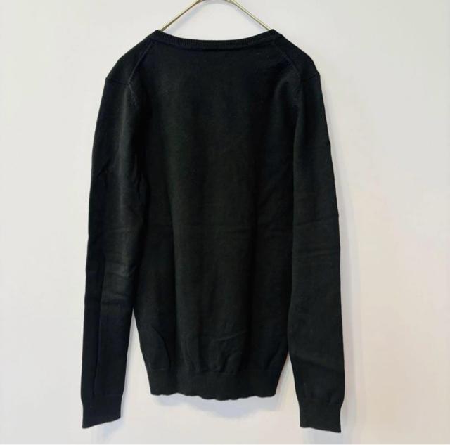 トミーフィルガー★ブラック 長袖 ニット Vネック 刺繍 ワンポイント トップス 黒 TOMMY HILFIGER セーター XS < ブランド トミーフィルガー★ブラック 長袖 ニット Vネック 刺繍 ワンポイント トップス 黒 TOMMY HILFIGER セーター XS < ブランドの