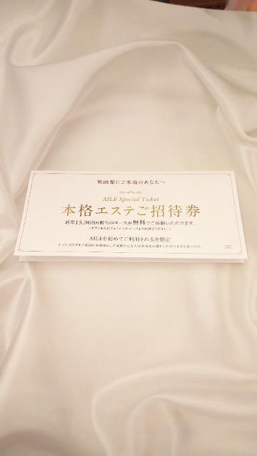 エステティックサロンエール本格エステご招待券初めてご利用15000円コース無料2026年1月31日迄 < チケット/金券 エステティックサロンエール本格エステご招待券初めてご利用15000円コース無料2026年1月31日迄 < チケット/金券の