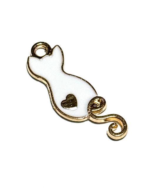 793 ハート模様の猫 ねこ ネコ 白1個 金属パーツ アクセサリーチャーム < ペット/手芸/園芸 793 ハート模様の猫 ねこ ネコ 白1個 金属パーツ アクセサリーチャーム < ペット/手芸/園芸の