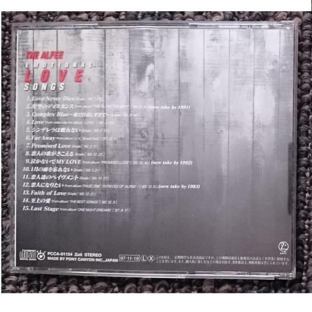 KF�@�@THE ALFEE�@�A���t�B�@�@EMOTIONAL LOVE SONGS �� �^�����g�O�b�Y�� 