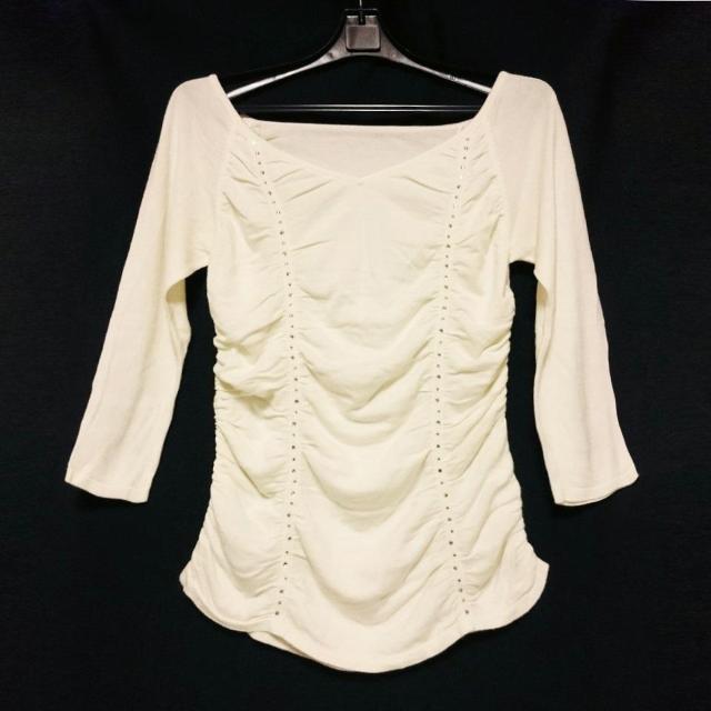 ビバユー VIVAYOU/ ビジュー シャーリング 7分袖 Vネック カットソー キナリ 春夏 < ブランド ビバユー VIVAYOU/ ビジュー シャーリング 7分袖 Vネック カットソー キナリ 春夏 < ブランドの